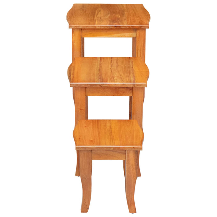 Mese de birou nesting 3 pcs natural Lemn masiv de mahon - WALTI WALTI