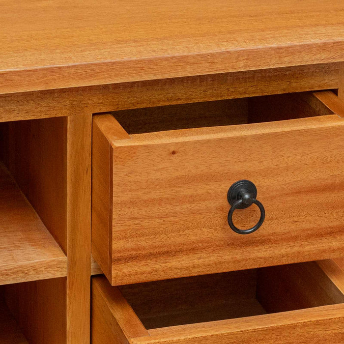 Cabinet TV natural 100 x 40,5 x 46 cm Lemn masiv de mahon - WALTI WALTI