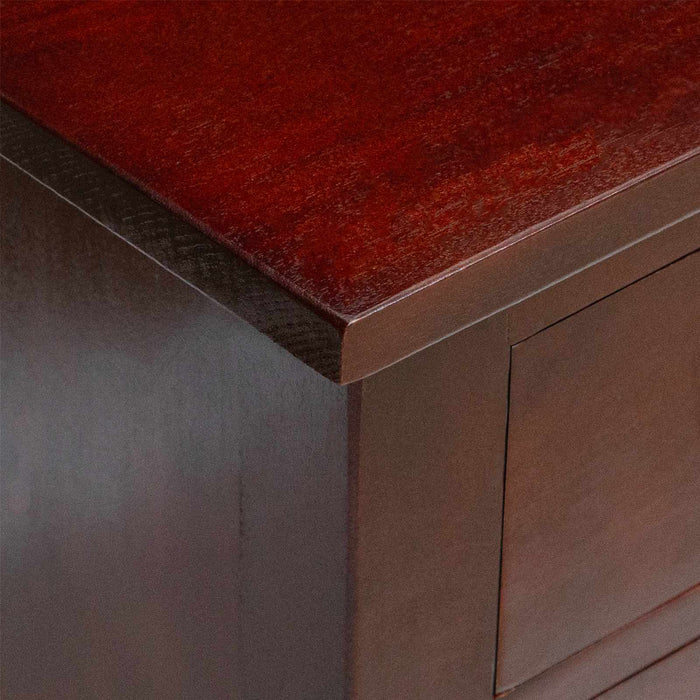 Cabinet TV cu raft Maro 100 x 40,5 x 46 cm Lemn masiv de mahon - WALTI WALTI