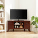 Cabinet TV cu raft Maro 100 x 40,5 x 46 cm Lemn masiv de mahon - WALTI WALTI