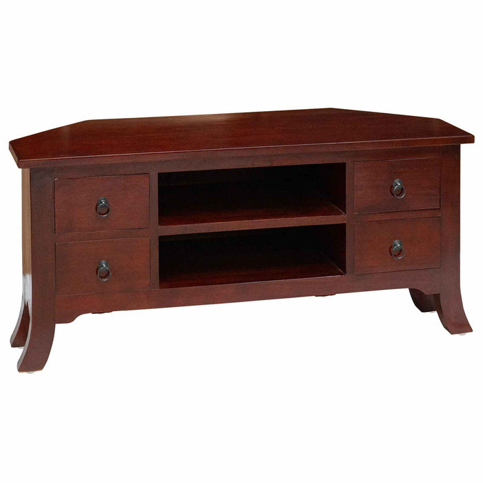Cabinet TV cu raft Maro 100 x 40,5 x 46 cm Lemn masiv de mahon - WALTI WALTI