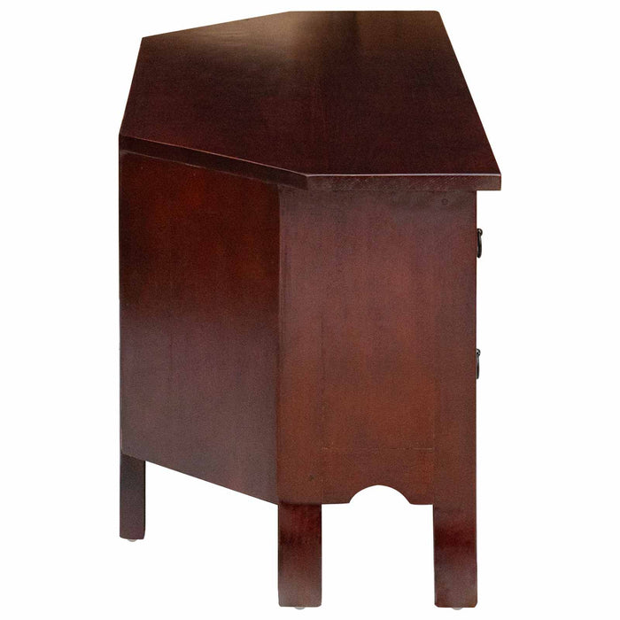 Cabinet TV cu raft Maro 100 x 40,5 x 46 cm Lemn masiv de mahon - WALTI WALTI