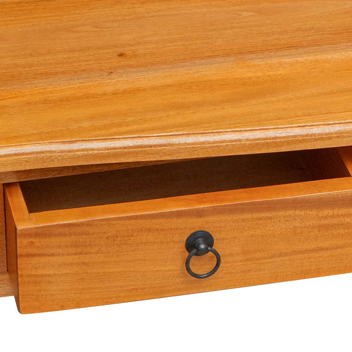Masă de consolă natural 115 x 32 x 76 cm Lemn masiv de mahon - WALTI WALTI