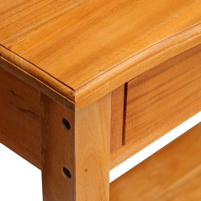 Masă de consolă natural 115 x 32 x 76 cm Lemn masiv de mahon - WALTI WALTI