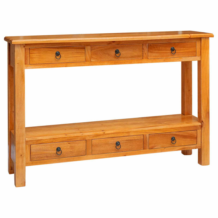 Masă de consolă natural 115 x 32 x 76 cm Lemn masiv de mahon - WALTI WALTI