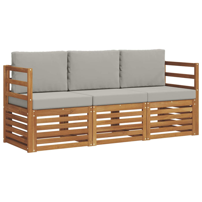 Seturi de canapele cu pernă 3 pcs Gri natural și deschis - WALTI WALTI