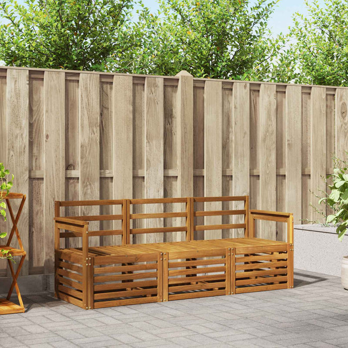 Seturi de canapele 3 pcs natural Lemn Solid de Acacia - WALTI WALTI