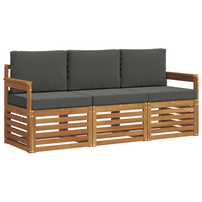 Seturi de canapele cu pernă 3 pcs Natural și Antracit - WALTI WALTI
