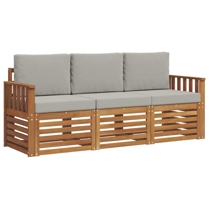Seturi de canapele cu pernă 3 pcs Gri natural și deschis - WALTI WALTI