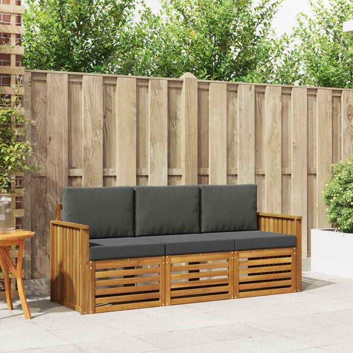 Seturi de canapele cu pernă 3 pcs Natural și Antracit - WALTI WALTI