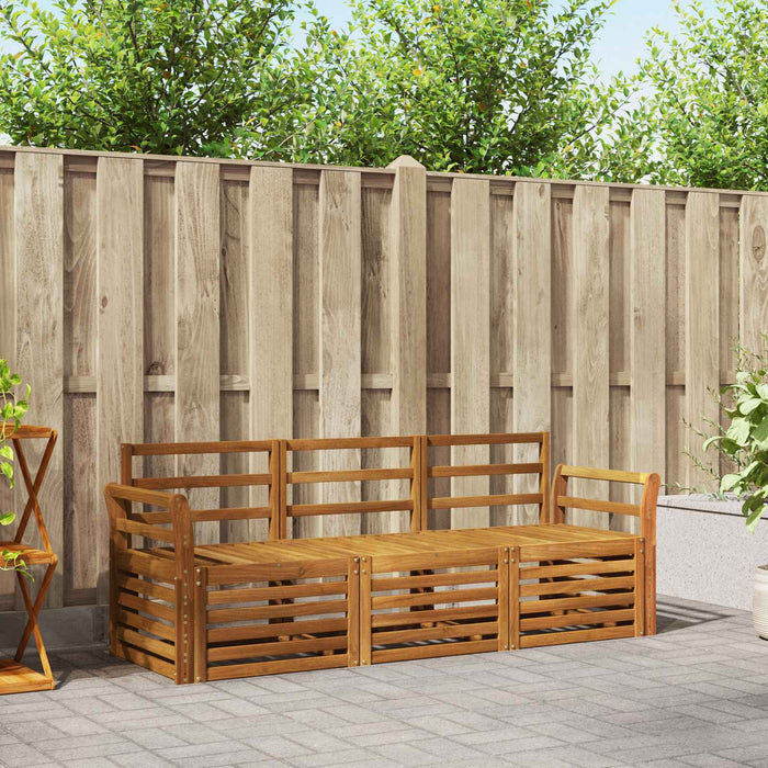 Seturi de canapele 3 pcs natural Lemn Solid de Acacia - WALTI WALTI