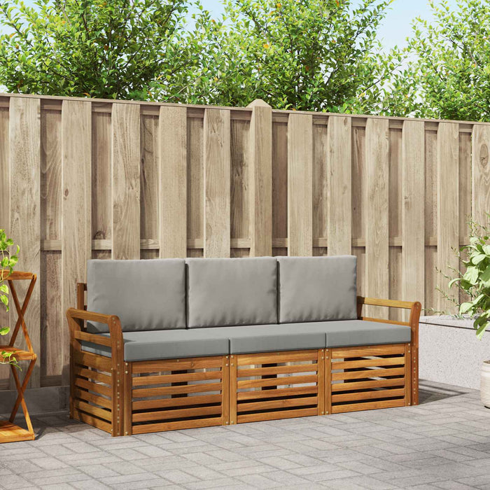 Seturi de canapele cu pernă 3 pcs Gri natural și deschis - WALTI WALTI