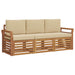 Seturi de canapele 3 pcs Natural și Bej Lemn Solid de Acacia - WALTI WALTI