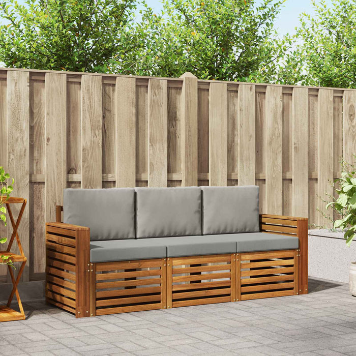 Seturi de canapele cu pernă 3 pcs Gri natural și deschis - WALTI WALTI