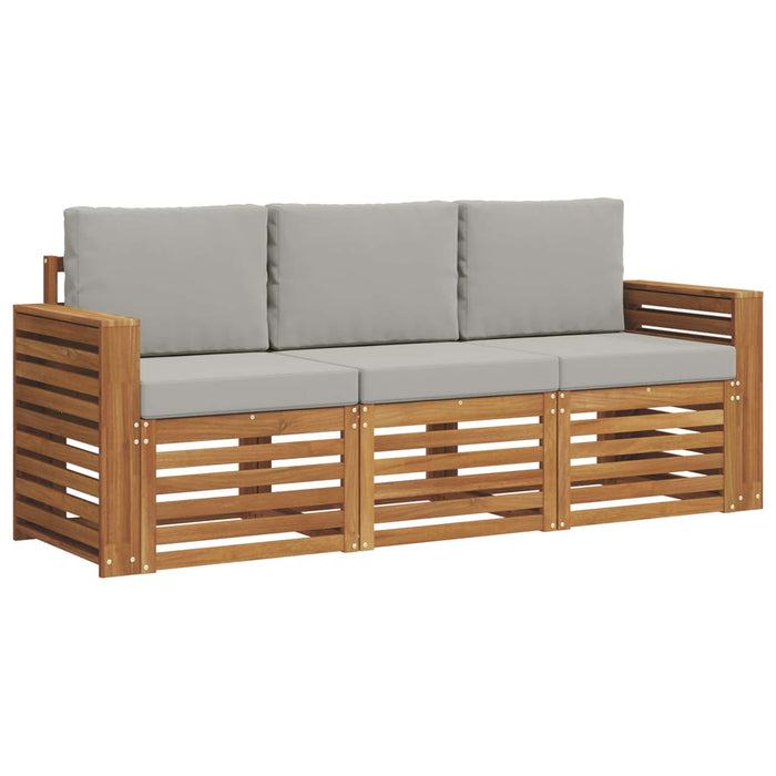 Seturi de canapele cu pernă 3 pcs Gri natural și deschis - WALTI WALTI