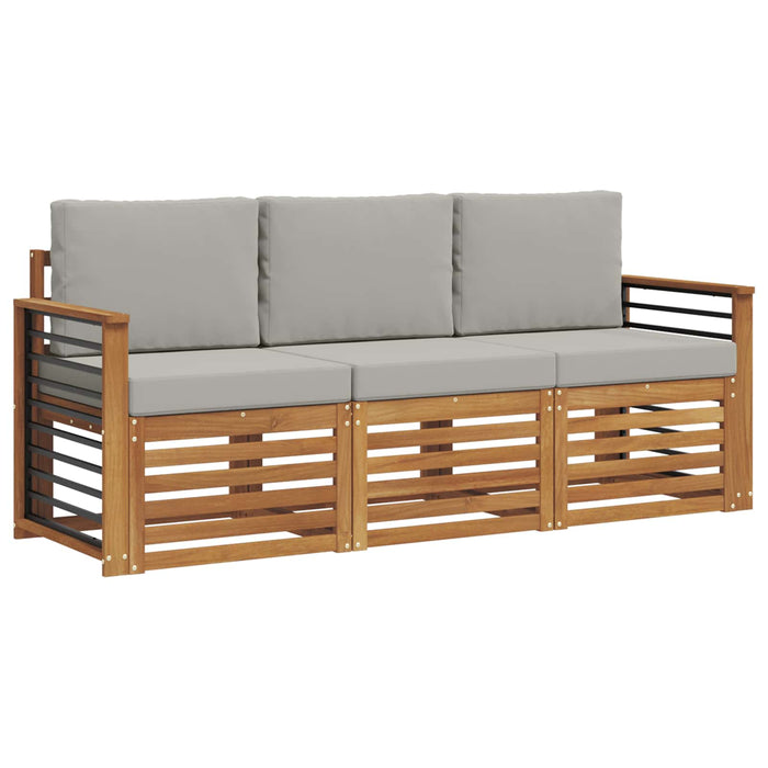 Seturi de canapele cu pernă 3 pcs Gri natural și deschis - WALTI WALTI