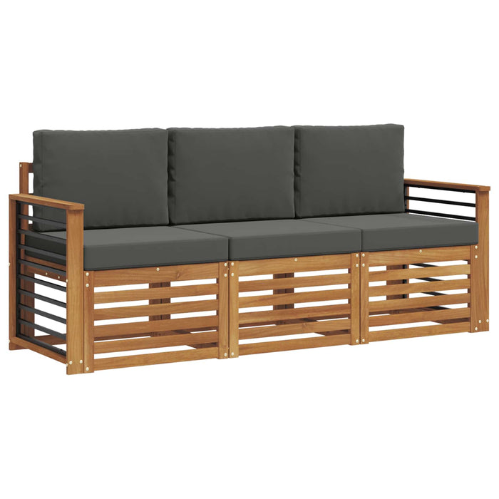 Seturi de canapele cu pernă 3 pcs Natural și Antracit - WALTI WALTI