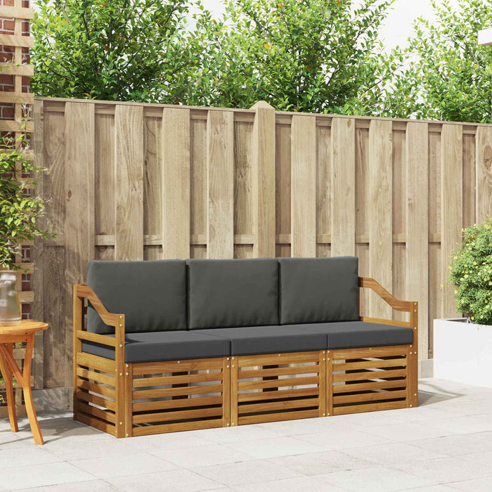 Seturi de canapele cu pernă 3 pcs Natural și Antracit - WALTI WALTI