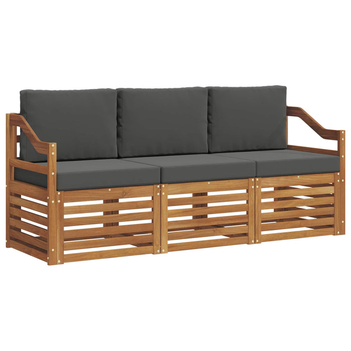 Seturi de canapele cu pernă 3 pcs Natural și Antracit - WALTI WALTI