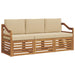 Seturi de canapele 3 pcs Natural și Bej Lemn Solid de Acacia - WALTI WALTI