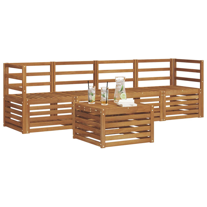 Seturi de canapele 5 pcs natural Lemn Solid de Acacia - WALTI WALTI