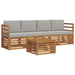 Set de canapele de exterior 5 pcs Gri natural și deschis - WALTI WALTI