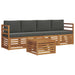 Set de canapele de exterior cu pernă 5 pcs Natural și Antracit - WALTI WALTI