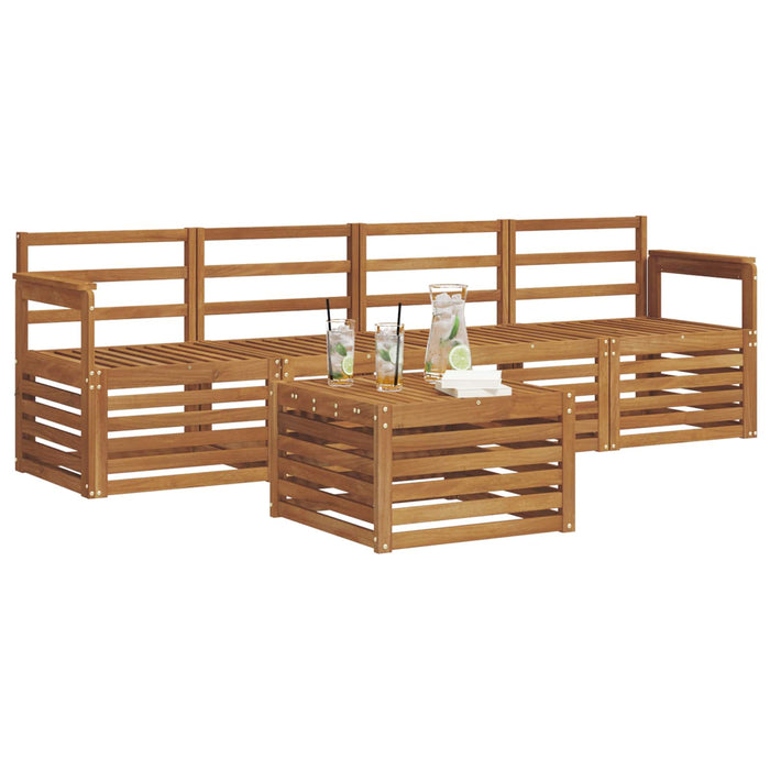 Seturi de canapele 5 pcs natural Lemn Solid de Acacia - WALTI WALTI