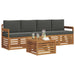 Set de canapele de exterior cu pernă 5 pcs Natural și Antracit - WALTI WALTI