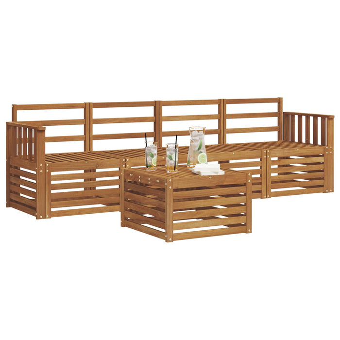 Seturi de canapele 5 pcs natural Lemn Solid de Acacia - WALTI WALTI