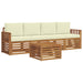 Set de canapele de exterior cu pernă 5 pcs Natural și Crem - WALTI WALTI