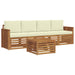 Set de canapele de exterior cu pernă 5 pcs Natural și Crem - WALTI WALTI