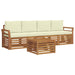 Set de canapele de exterior cu pernă 5 pcs Natural și Crem - WALTI WALTI