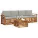 Set de canapele de exterior 5 pcs Gri natural și deschis - WALTI WALTI