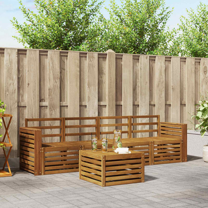 Seturi de canapele 5 pcs natural Lemn Solid de Acacia - WALTI WALTI
