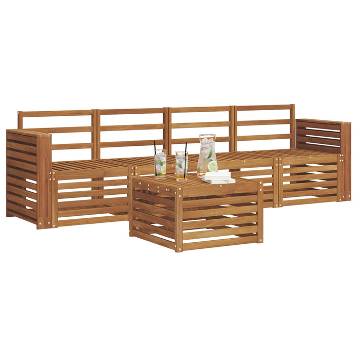 Seturi de canapele 5 pcs natural Lemn Solid de Acacia - WALTI WALTI