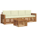 Set de canapele de exterior cu pernă 5 pcs Natural și Crem - WALTI WALTI