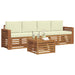 Set de canapele de exterior cu pernă 5 pcs Natural și Crem - WALTI WALTI