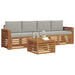Set de canapele de exterior 5 pcs Gri natural și deschis - WALTI WALTI