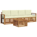 Set de canapele de exterior cu pernă 5 pcs Natural și Crem - WALTI WALTI