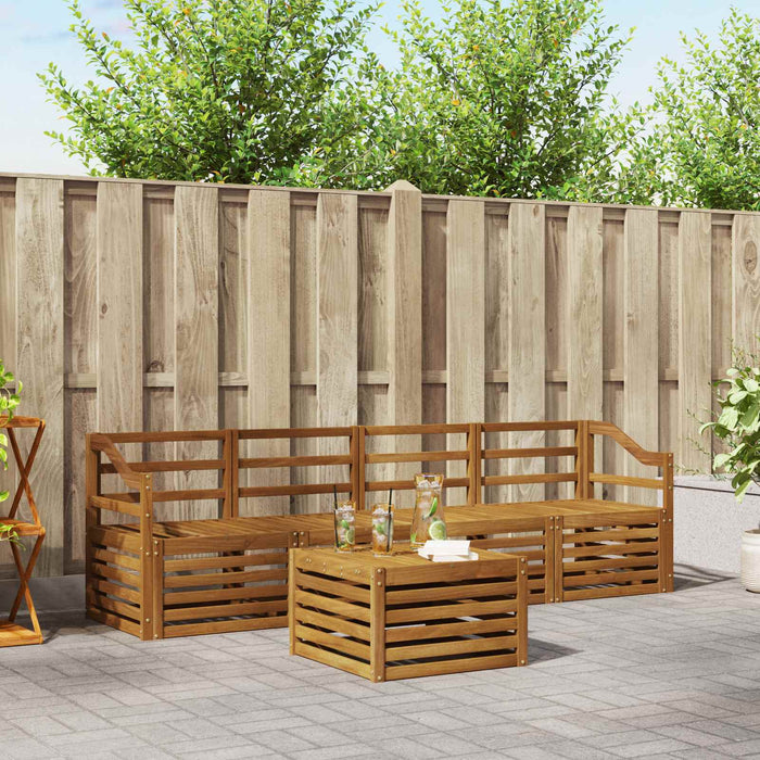 Seturi de canapele 5 pcs natural Lemn Solid de Acacia - WALTI WALTI
