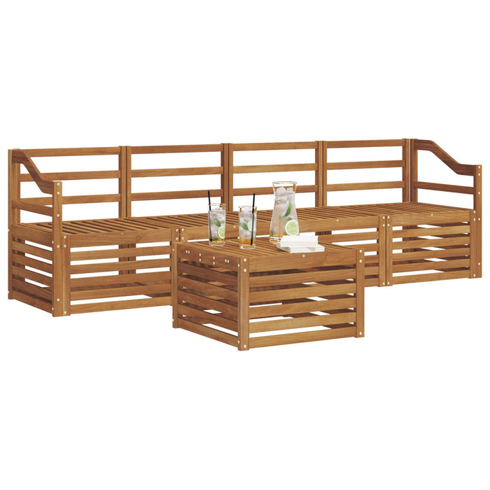 Seturi de canapele 5 pcs natural Lemn Solid de Acacia - WALTI WALTI