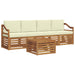 Set de canapele de exterior cu pernă 5 pcs Natural și Crem - WALTI WALTI