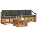 Set de canapele de exterior cu pernă 5 pcs Natural și Antracit - WALTI WALTI