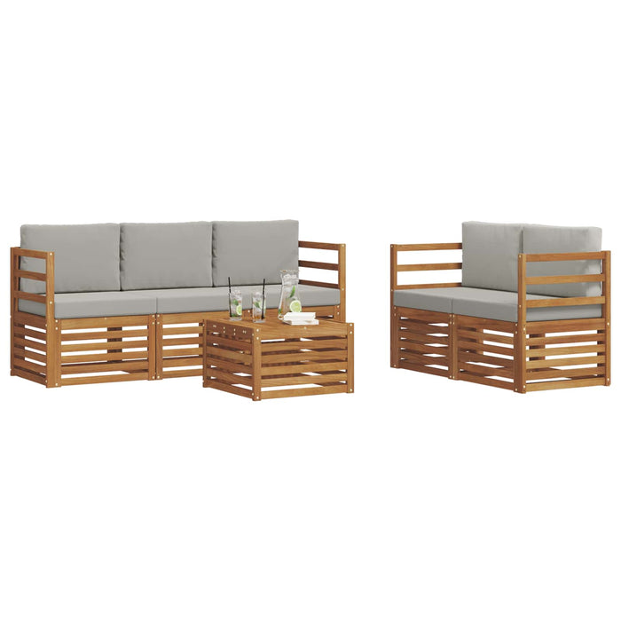Seturi de canapele cu pernă 6 pcs Gri natural și deschis - WALTI WALTI