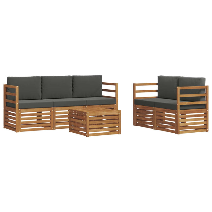 Seturi de canapele cu pernă 6 pcs Natural și Antracit - WALTI WALTI