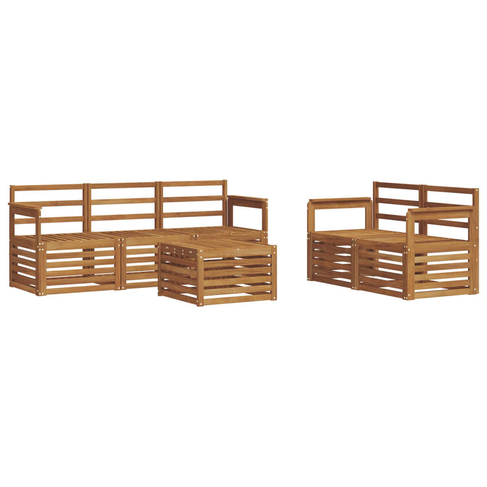 Seturi de canapele 6 pcs natural Lemn Solid de Acacia - WALTI WALTI