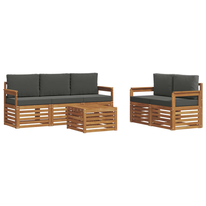 Seturi de canapele cu pernă 6 pcs Natural și Antracit - WALTI WALTI