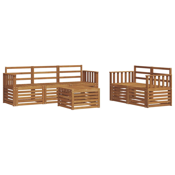 Seturi de canapele 6 pcs natural Lemn Solid de Acacia - WALTI WALTI