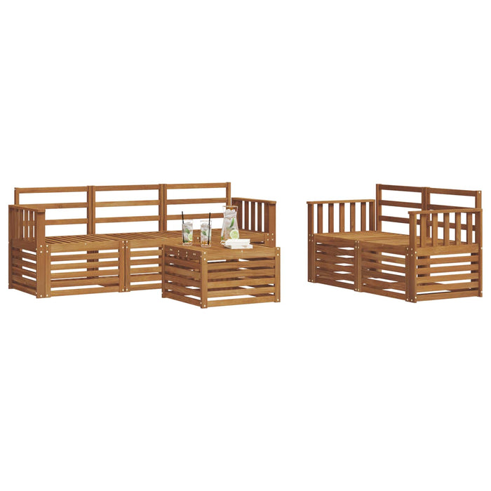 Seturi de canapele 6 pcs natural Lemn Solid de Acacia - WALTI WALTI
